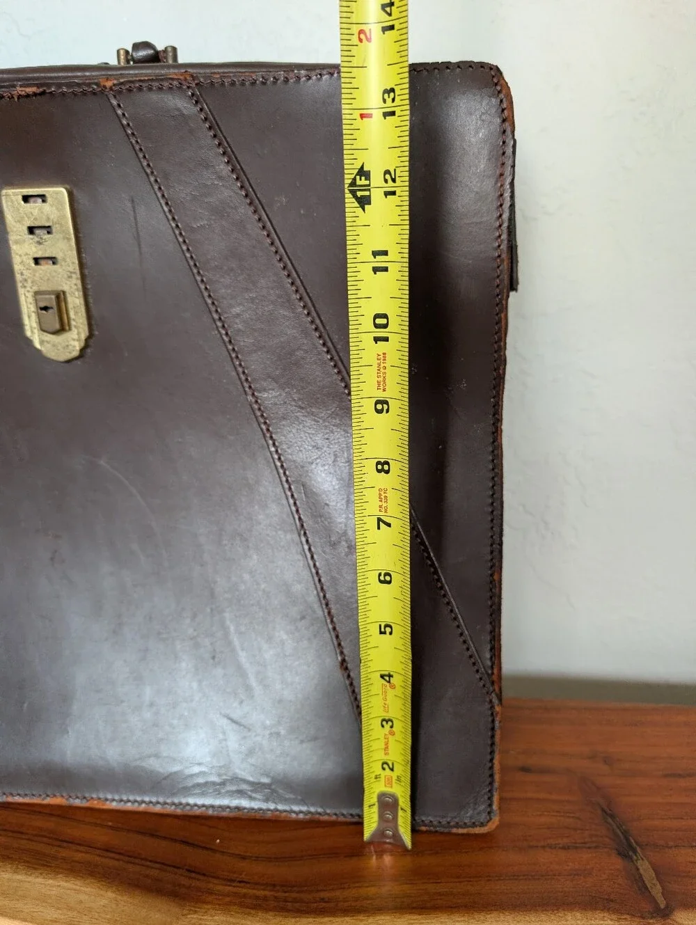 Vintage 60's 70's GOVT Classic Brown Leather Briefcase